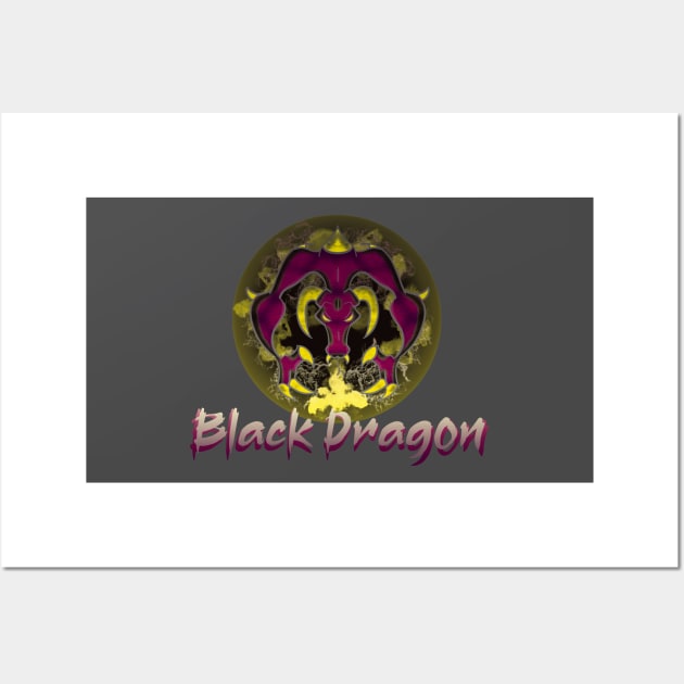 Black Dragon Wall Art by PorinArt